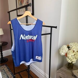 Bwear Royal Blue Mesh Jersey Tank with Red and Black Logo